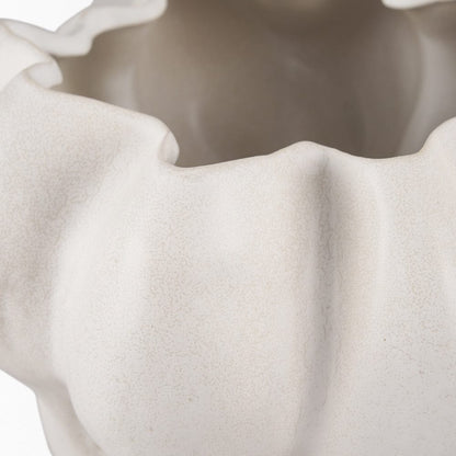 Mercana - Vanna Sculptural Cream Glazed Ceramic Vase - 70973 view 5