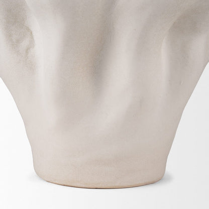 Mercana - Vanna Sculptural Cream Glazed Ceramic Vase - 70973 view 7