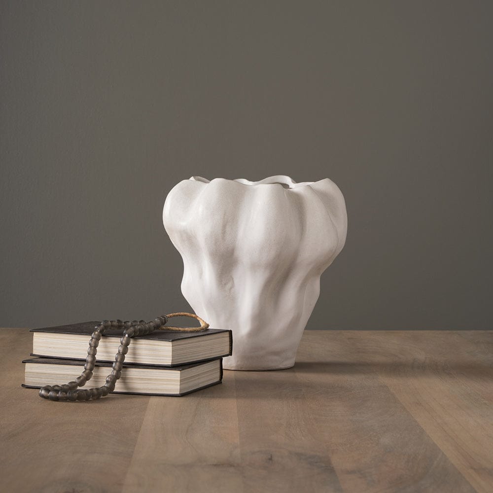 Mercana - Vanna Sculptural Cream Glazed Ceramic Vase - 70973 view 8