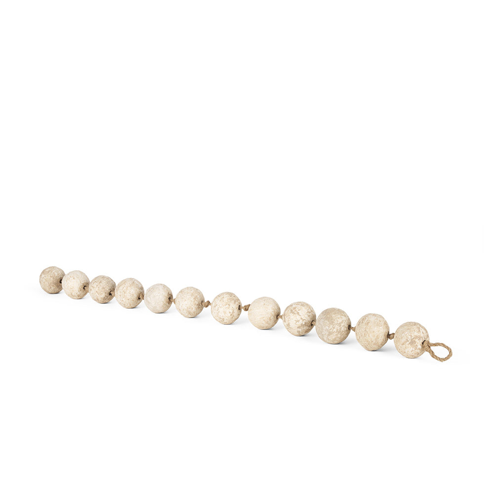 Mercana - Varamala Beige Paper Mache Sphere Garland - 71033 view 1