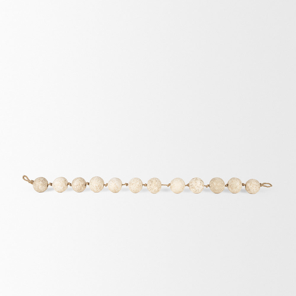 Mercana - Varamala Beige Paper Mache Sphere Garland - 71033 view 2