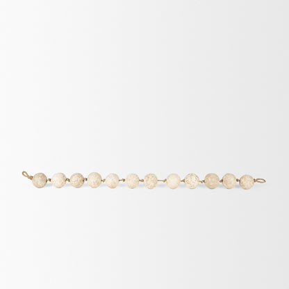 Mercana - Varamala Beige Paper Mache Sphere Garland - 71033 view 2