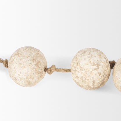 Mercana - Varamala Beige Paper Mache Sphere Garland - 71033 view 4