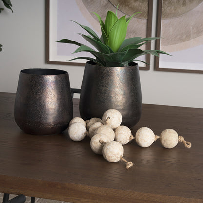 Mercana - Varamala Beige Paper Mache Sphere Garland - 71033 view 8