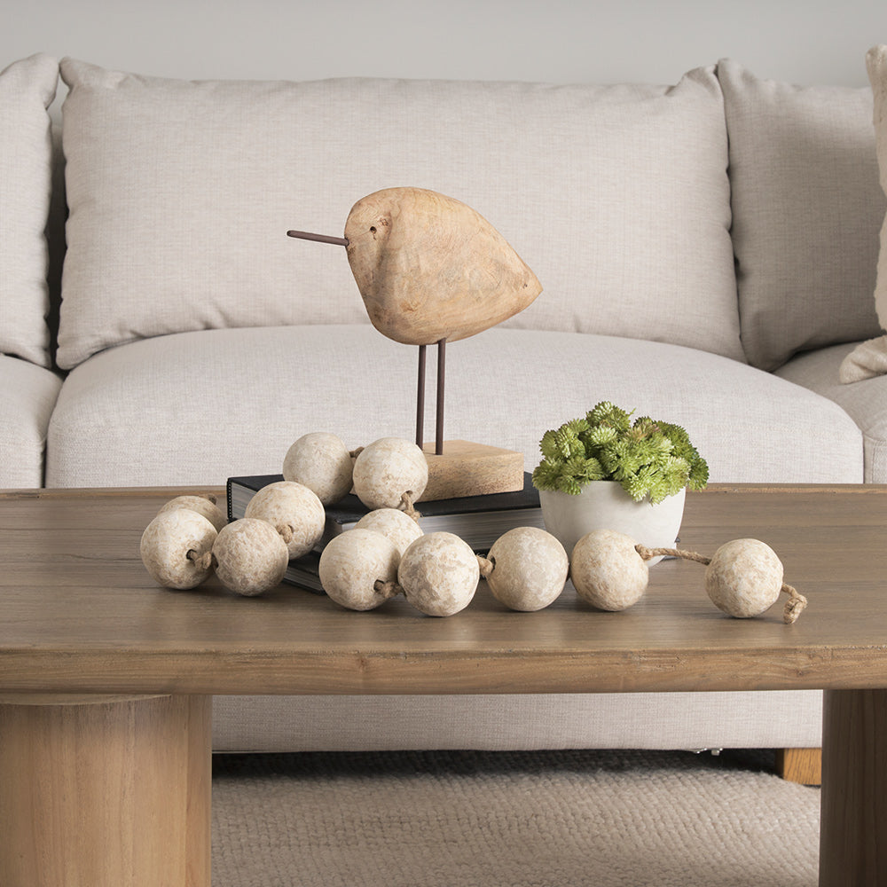 Mercana - Varamala Beige Paper Mache Sphere Garland - 71033 view 9