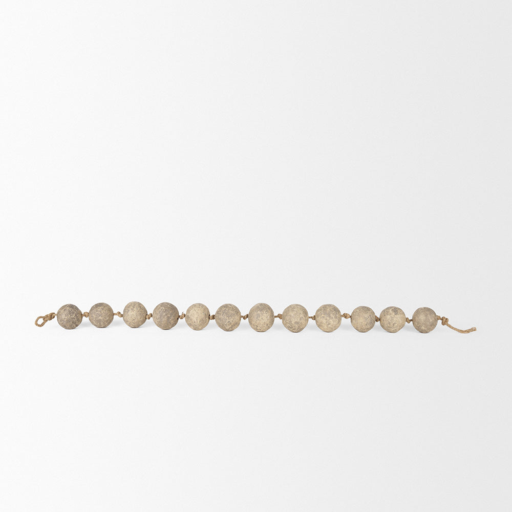 Mercana - Varamala Dark Beige Paper Mache Sphere Garland - 71060 view 2