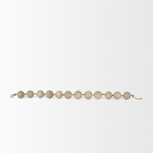 Mercana - Varamala Dark Beige Paper Mache Sphere Garland - 71060 view 2