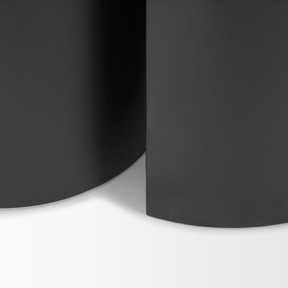 Mercana - Varden Matte Black Metal w/ Dark Brown Wood Top Nesting Accent Tables - 71054 view 7