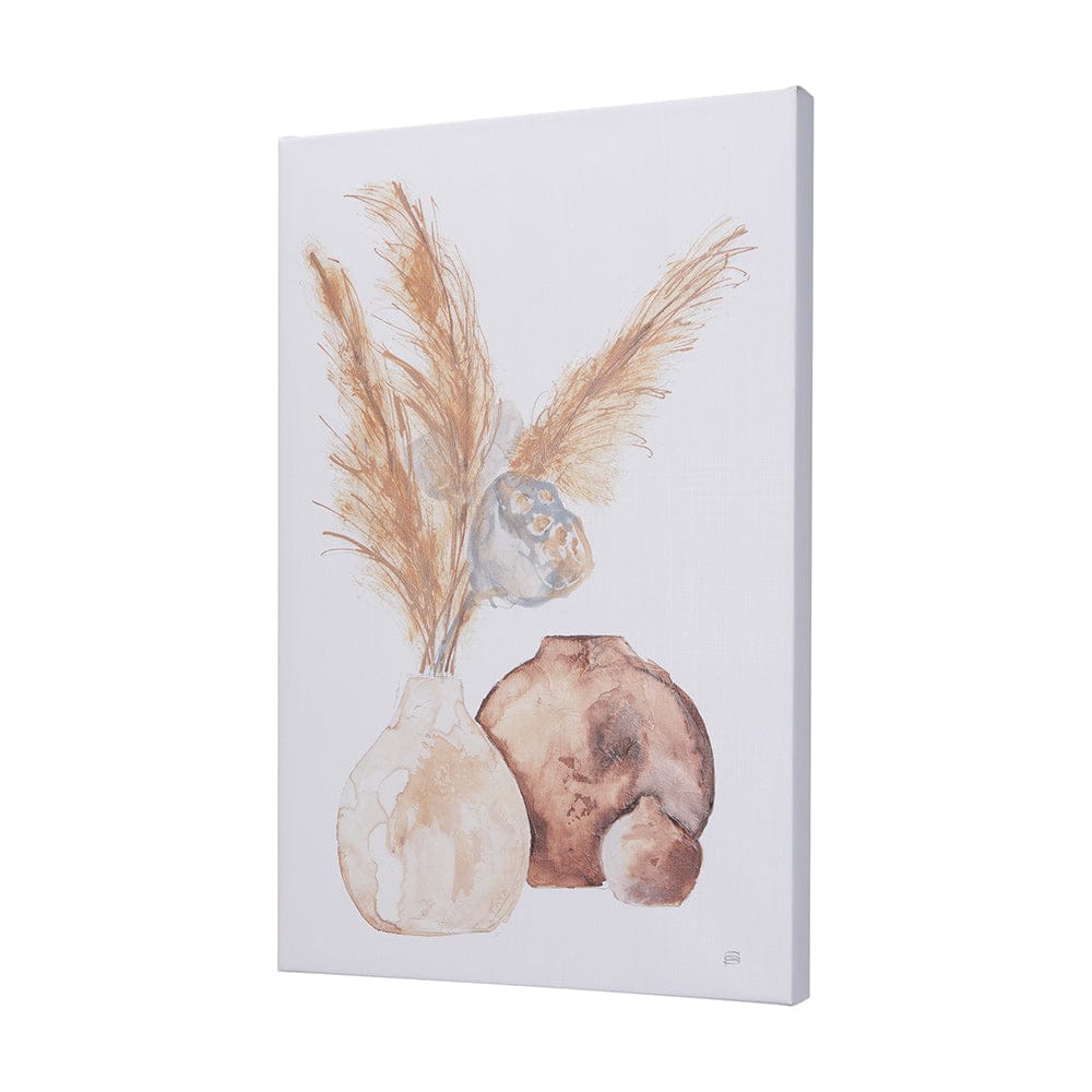 Mercana - Vase Gray Lotus Pods by Mercana Studio a Hand Embellished Textured Canvas - 102248-L view 2