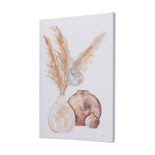 Mercana - Vase Gray Lotus Pods by Mercana Studio a Hand Embellished Textured Canvas - 102248-L view 2