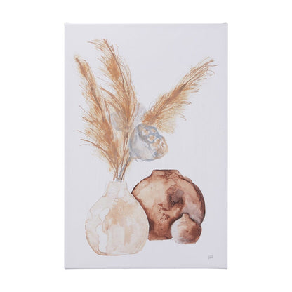 Mercana - Vase Gray Lotus Pods by Mercana Studio a Hand Embellished Textured Canvas - 102248-S view 1