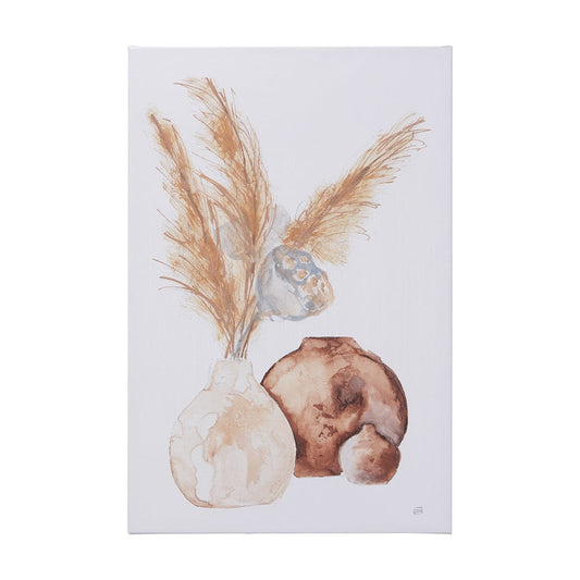 Mercana - Vase Gray Lotus Pods by Mercana Studio a Hand Embellished Textured Canvas - 102248-S view 1