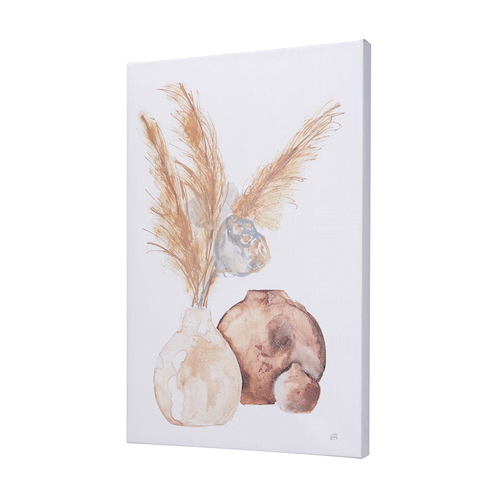 Mercana - Vase Gray Lotus Pods by Mercana Studio a Hand Embellished Textured Canvas - 102248-S view 2