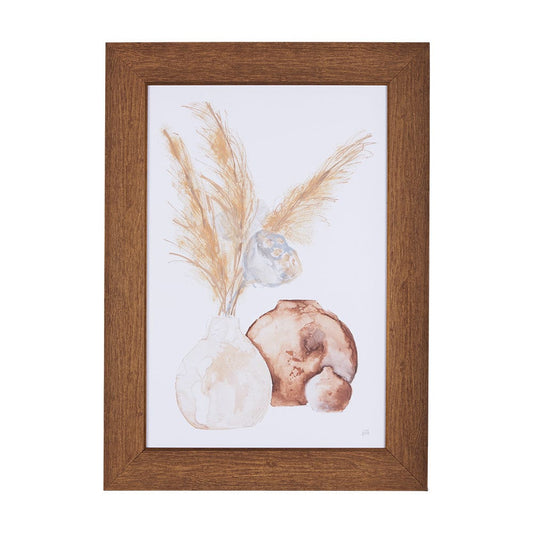 Mercana - Vase Gray Lotus Pods by Mercana Studio a Hand Embellished Textured Framed Art Print - 14247 view 1