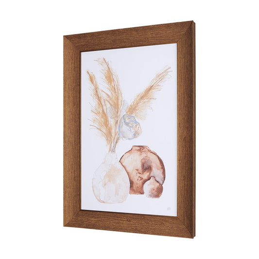 Mercana - Vase Gray Lotus Pods by Mercana Studio a Hand Embellished Textured Framed Art Print - 14247 view 2