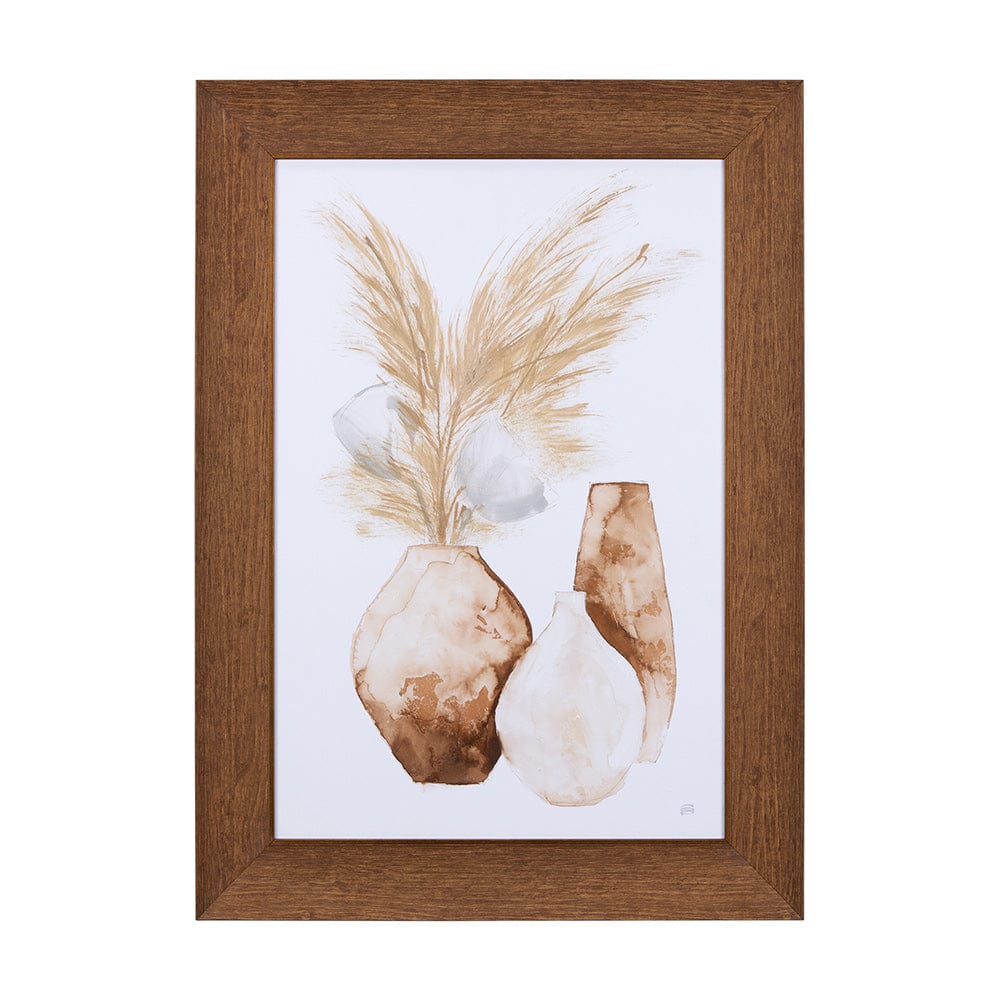 Mercana - Vase Gray Pods by Mercana Studio a Hand Embellished Textured Framed Art Print - 14246 view 1