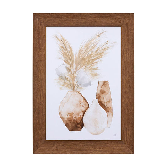 Mercana - Vase Gray Pods by Mercana Studio a Hand Embellished Textured Framed Art Print - 14246 view 1