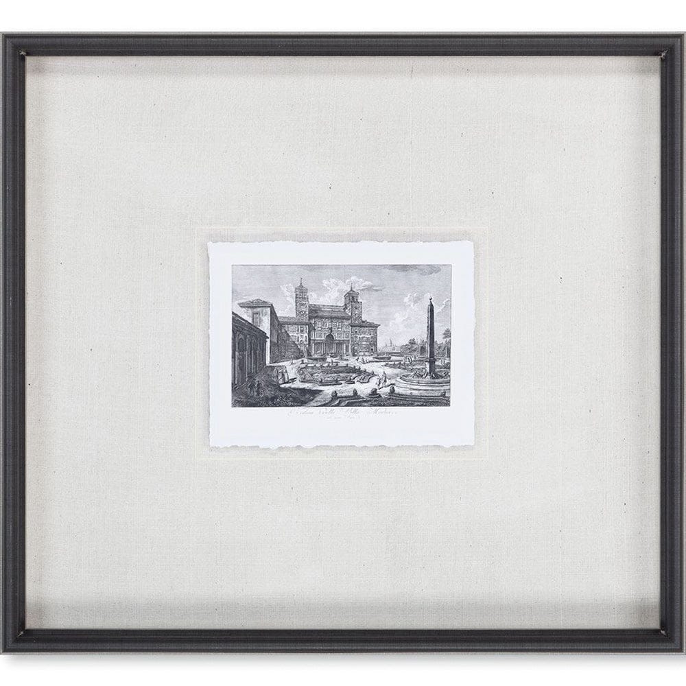 Mercana - Veduta della Villa Medici MC by Piranesi a Framed Art Print Matted under Glass - 9585 view 2