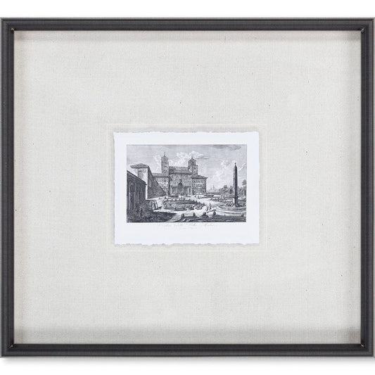 Mercana - Veduta della Villa Medici MC by Piranesi a Framed Art Print Matted under Glass - 9585 view 2
