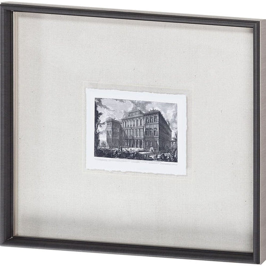 Mercana - Veduta sul Monte Quirinale MC by Piranesi a Framed Art Print Matted under Glass - 9588 view 1