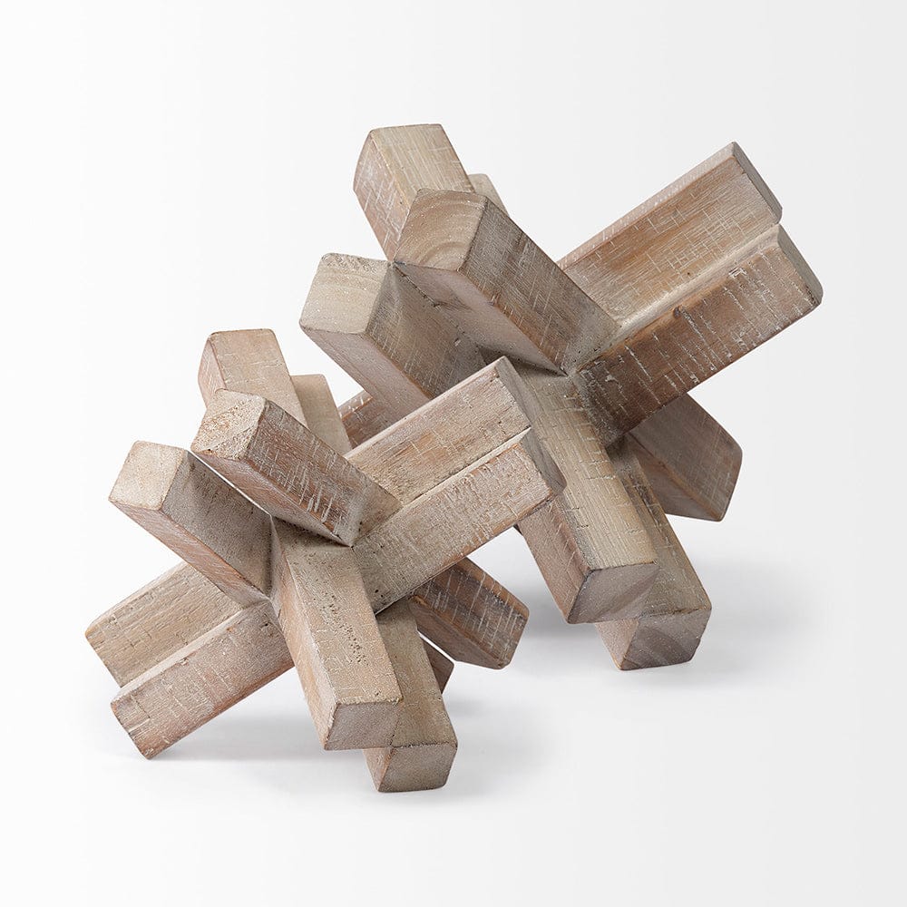 Mercana - Vega II Large 7L x 7W Natural Wood Jack Object - 68646 view 4
