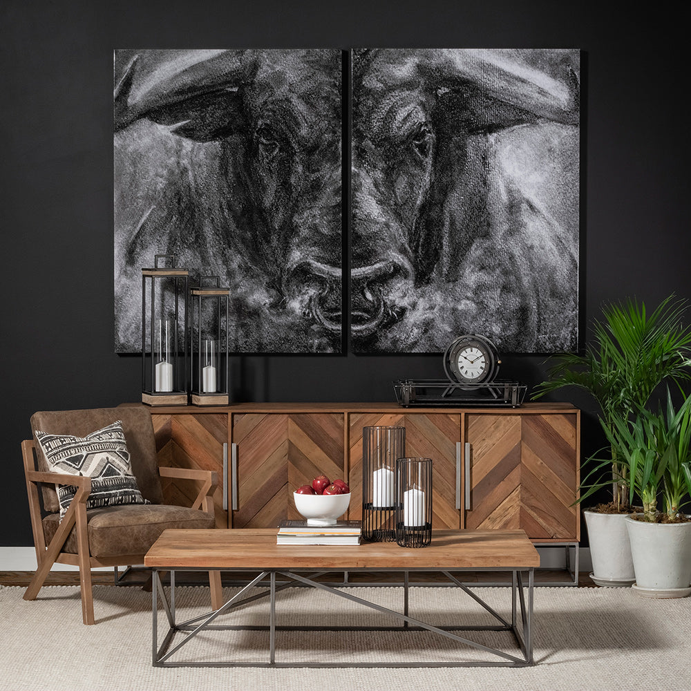 Mercana - Velo II Large Black Metal Cylindrical Table Candle Holder - 67895_CLOSEOUT view 3