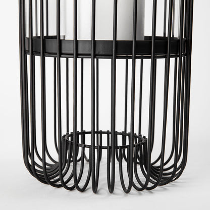 Mercana - Velo II Large Black Metal Cylindrical Table Candle Holder - 67895_CLOSEOUT view 7