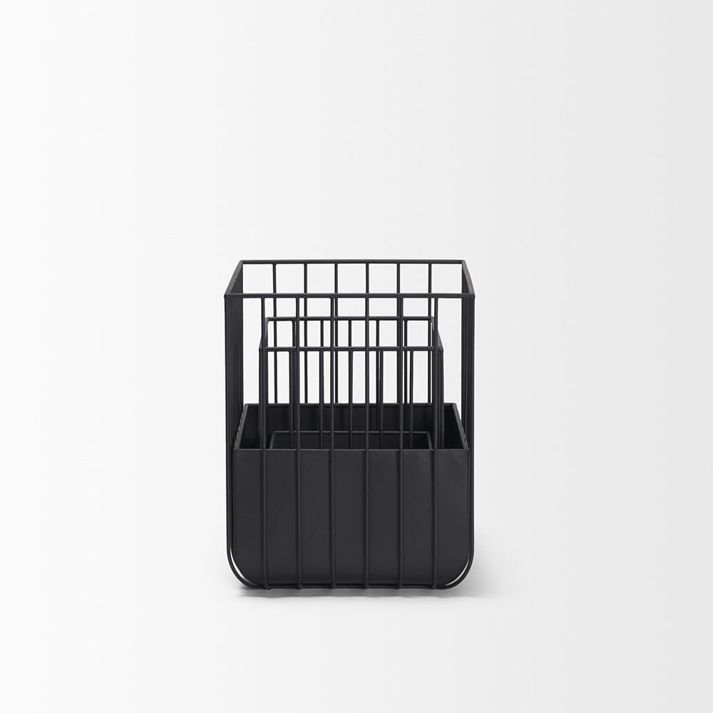 Mercana - Verna Matte Black Wire Cage Metal Planters (Set of 2) - 70536_CLOSEOUT view 4