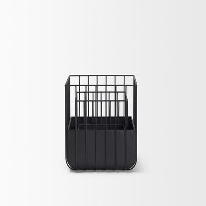 Mercana - Verna Matte Black Wire Cage Metal Planters (Set of 2) - 70536_CLOSEOUT view 4