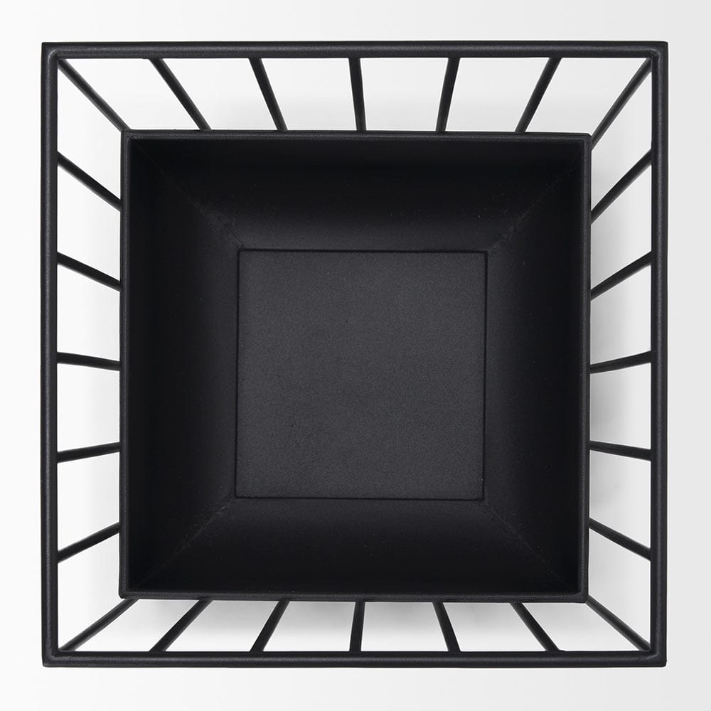 Mercana - Verna Matte Black Wire Cage Metal Planters (Set of 2) - 70536_CLOSEOUT view 5
