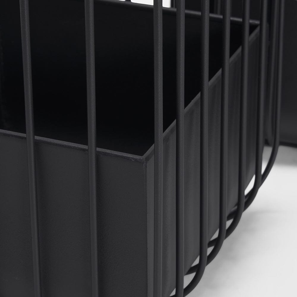 Mercana - Verna Matte Black Wire Cage Metal Planters (Set of 2) - 70536_CLOSEOUT view 7