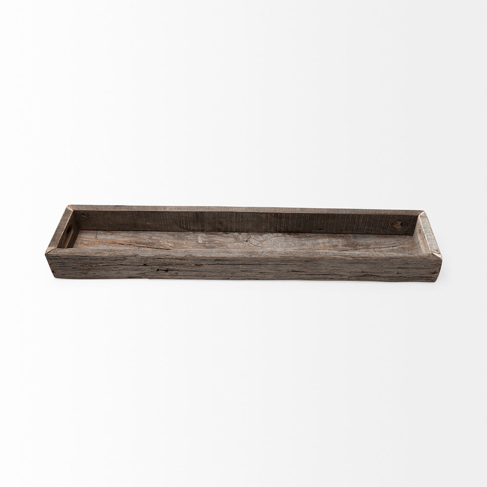 Mercana - Vernon Large 36L x 7W Brown Reclaimed Wood Tray - 68859 view 2