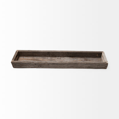 Mercana - Vernon Large 36L x 7W Brown Reclaimed Wood Tray - 68859 view 2
