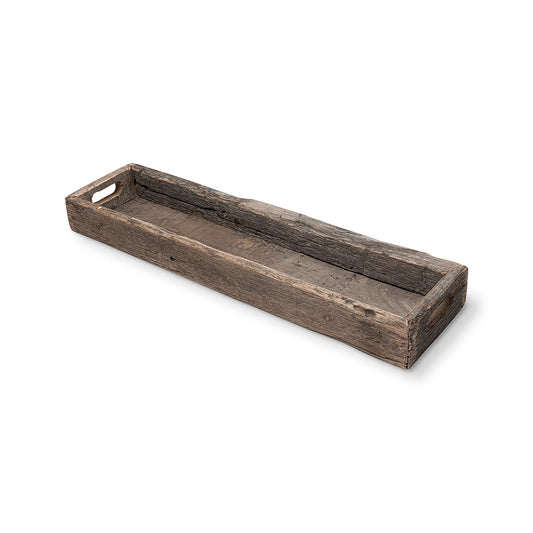 Mercana - Vernon Medium 30L x 7W Brown Reclaimed Wood Tray - 68858 view 1