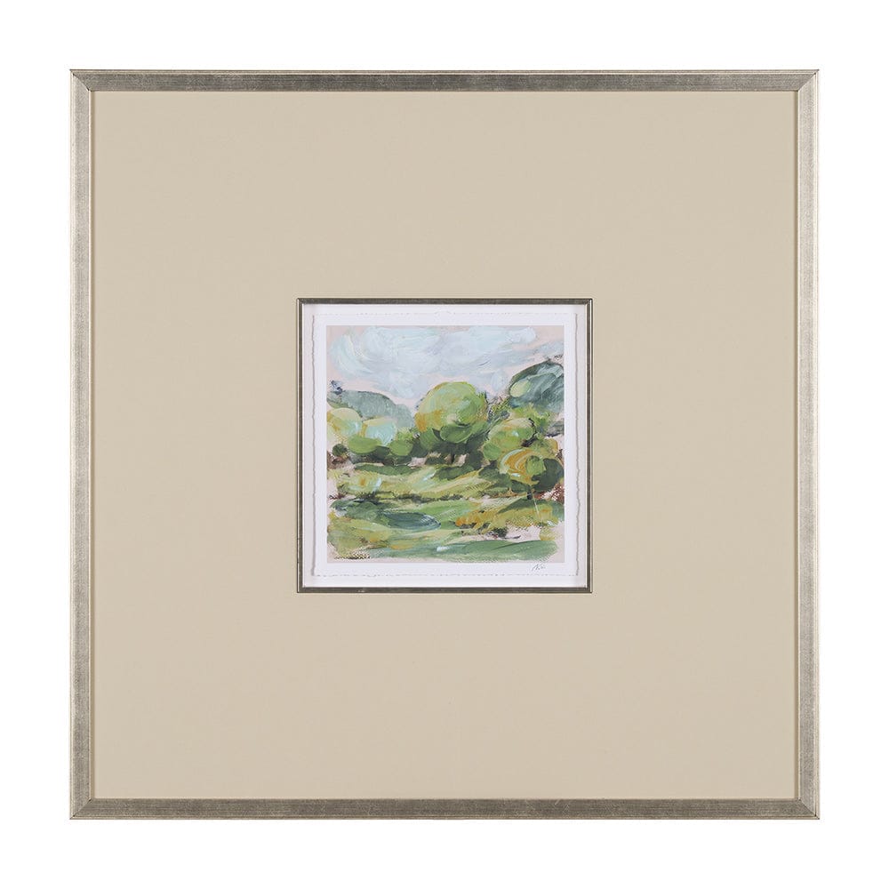 Mercana - Vibrant View I by Mercana Studio a Hand Embelished Textured Framed Art Print Matted under Glass - 15428 view 1