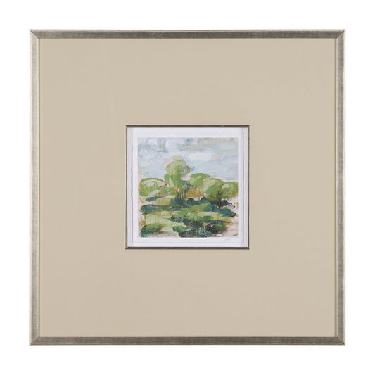 Mercana - Vibrant View II by Mercana Studio a Hand Embelished Textured Framed Art Print Matted under Glass - 15429 view 1
