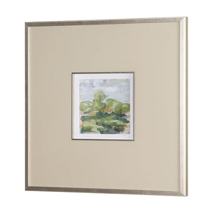 Mercana - Vibrant View II by Mercana Studio a Hand Embelished Textured Framed Art Print Matted under Glass - 15429 view 2