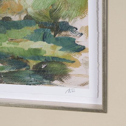 Mercana - Vibrant View II by Mercana Studio a Hand Embelished Textured Framed Art Print Matted under Glass - 15429 view 6