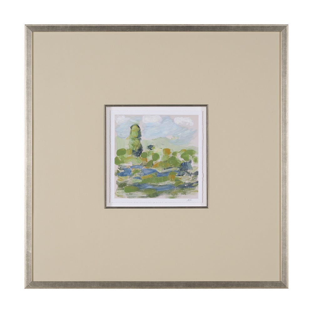 Mercana - Vibrant View III by Mercana Studio a Hand Embelished Textured Framed Art Print Matted under Glass - 15430 view 1