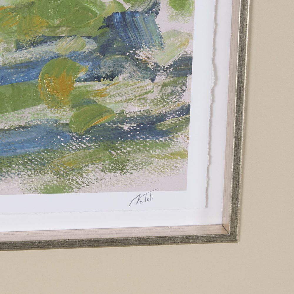 Mercana - Vibrant View III by Mercana Studio a Hand Embelished Textured Framed Art Print Matted under Glass - 15430 view 6