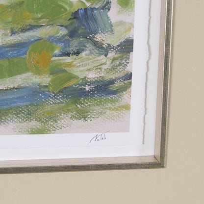 Mercana - Vibrant View III by Mercana Studio a Hand Embelished Textured Framed Art Print Matted under Glass - 15430 view 6