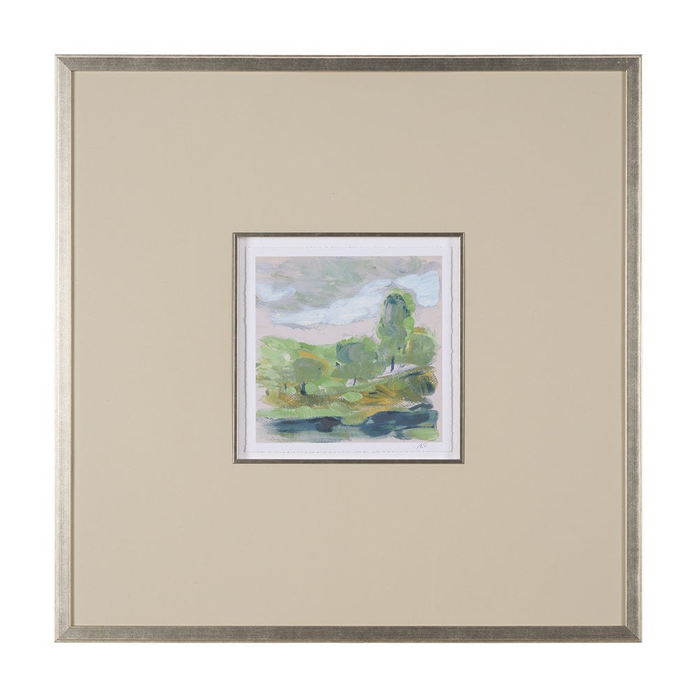 Mercana - Vibrant View IV by Mercana Studio a Hand Embelished Textured Framed Art Print Matted under Glass - 15431 view 1
