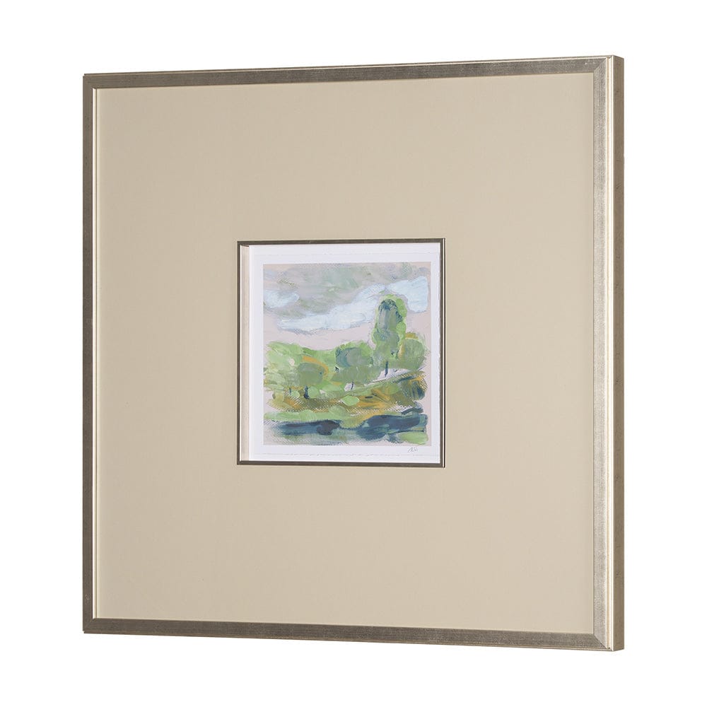 Mercana - Vibrant View IV by Mercana Studio a Hand Embelished Textured Framed Art Print Matted under Glass - 15431 view 2