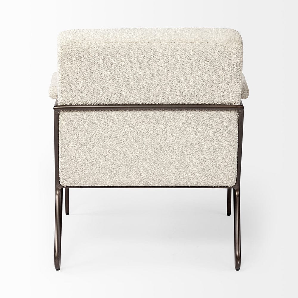 Mercana - Vicunya Cream Fabric W/Gun Metal Gray Metal Frame Accent Chair - 69136 view 8