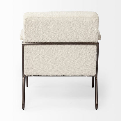 Mercana - Vicunya Cream Fabric W/Gun Metal Gray Metal Frame Accent Chair - 69136 view 8
