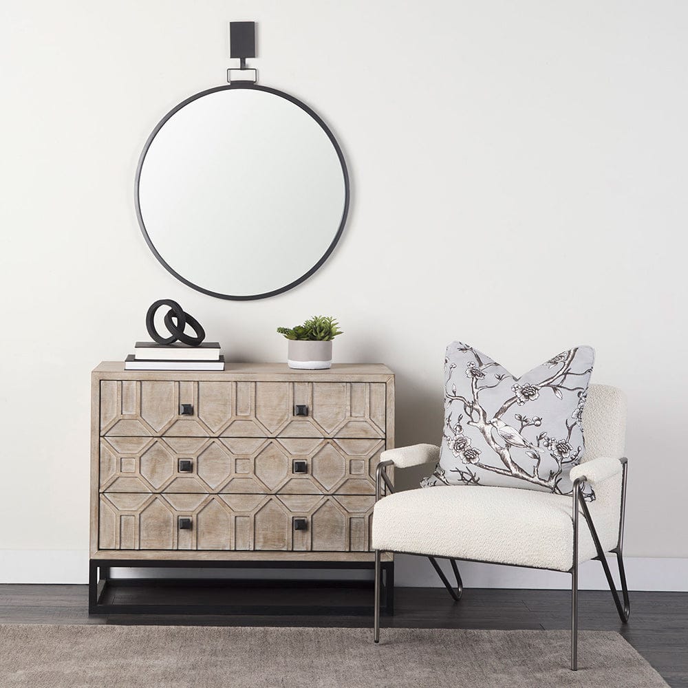Mercana - Vicunya Cream Fabric W/Gun Metal Gray Metal Frame Accent Chair - 69136 view 11