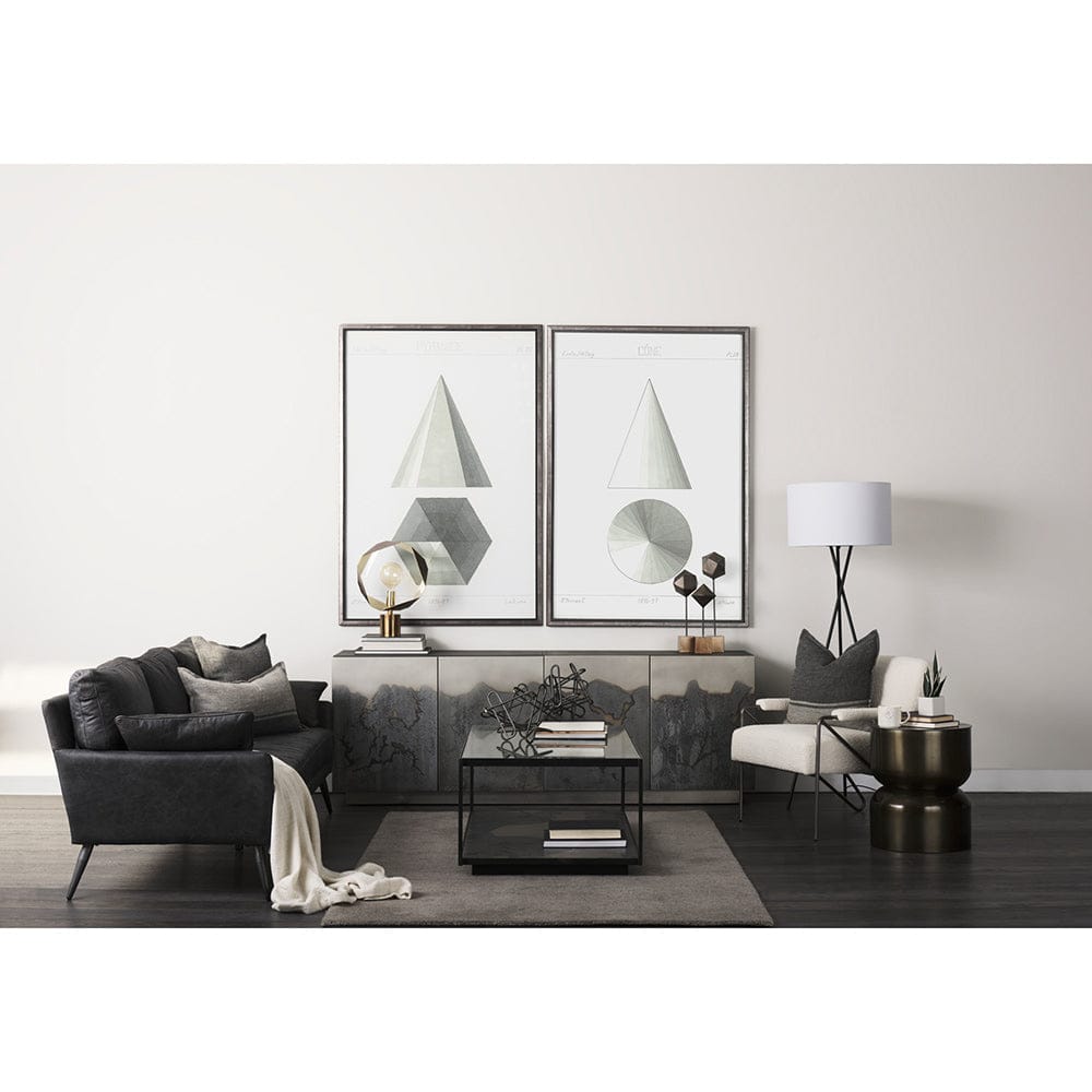 Mercana - Vicunya Cream Fabric W/Gun Metal Gray Metal Frame Accent Chair - 69136 view 12