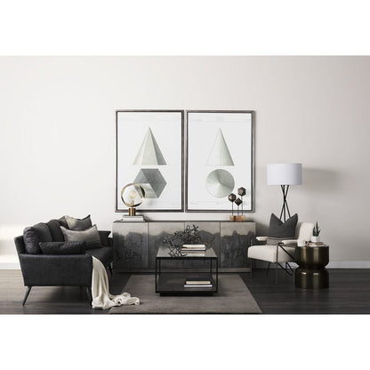 Mercana - Vicunya Cream Fabric W/Gun Metal Gray Metal Frame Accent Chair - 69136 view 12