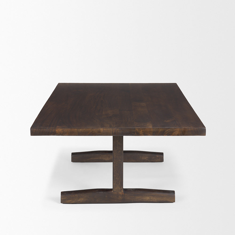 Mercana - Viktor 55"L Dark Brown Solid Wood Coffee Table - 69963_CLOSEOUT view 3
