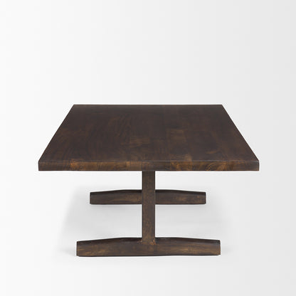 Mercana - Viktor 55"L Dark Brown Solid Wood Coffee Table - 69963_CLOSEOUT view 3